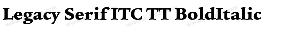 Legacy Serif ITC TT BoldItalic字体转换